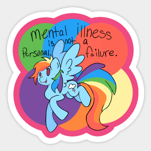 Rainbow Dash Mental Health Sticker